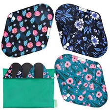 Reusable Waterproof Bamboo Charcoal Menstrual Pads Panty Liner Sets