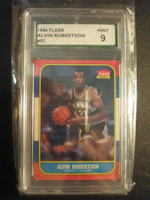 1986-87 Fleer # 92 Alvin Robertson  SPA Mint 9