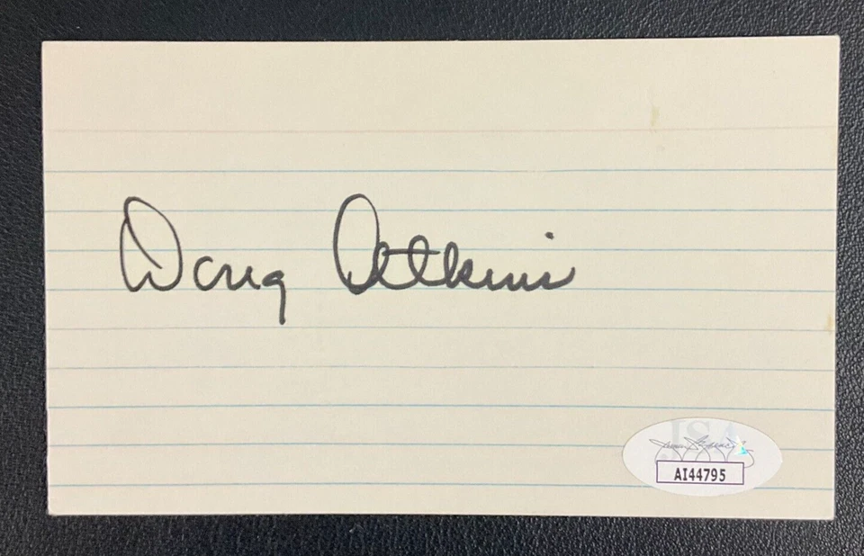 Doug Atkins Signed Index Card JSA Certified NFL Cleveland Browns HOF (d.2015)! - Image 2 of 3