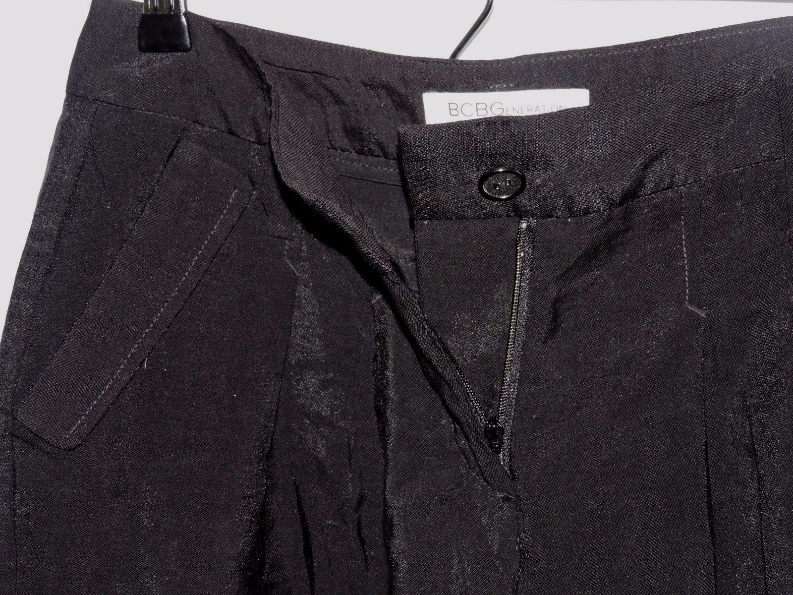 BCBGeneration Shorts BCBG Solid Black Pleated Sum… - image 3