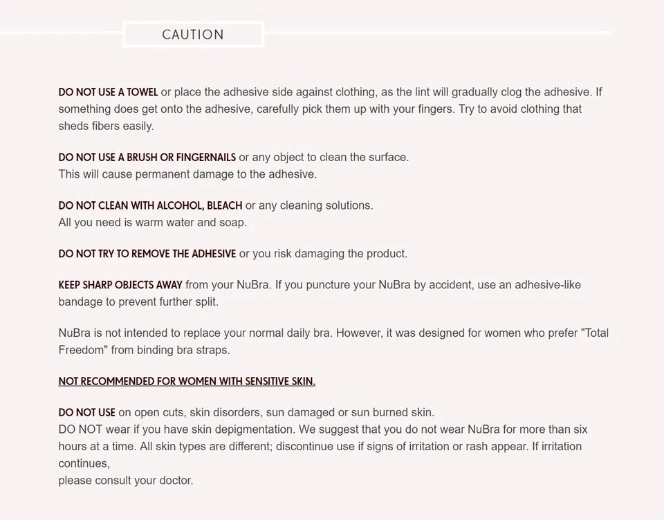 Sujetador Adhesivo NuBra F700 Feather-Lite Hecho en EE. UU. Taza B Chocolate 32B 34B 36B Foto 2 de 4