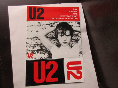 U2 1983 War Japan Tour Book w Promo Sticker Promo Flyer , Concert Program Bono - Picture 3 of 11