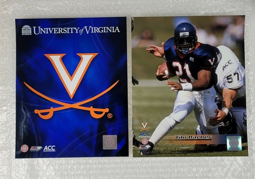 Photo Tiki Barber Virginia Cavaliers 8"x10" Official Licensed NCAA 2pk - 第 1/9 張圖片