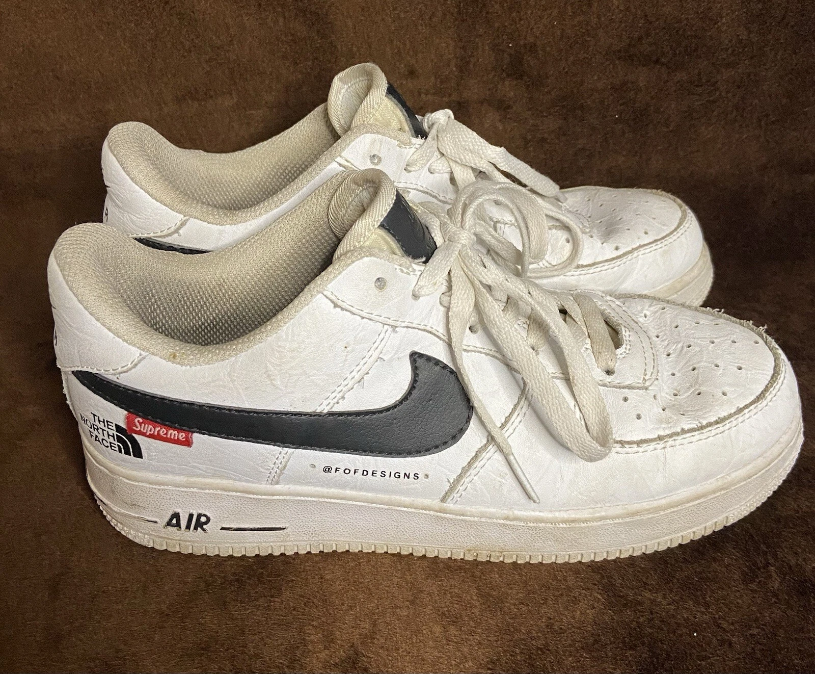 Chaussures Nike homme US 8 Supreme + North Face Air Force 1