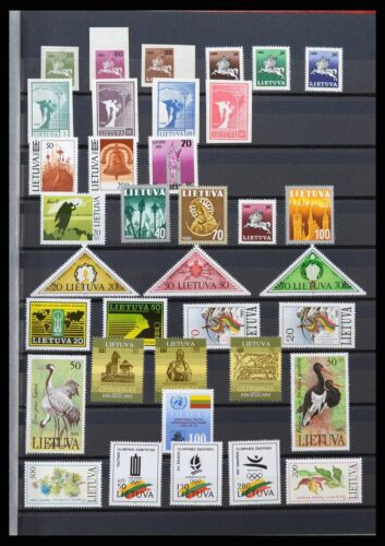 Lot 38921 MNH collection de timbres États Baltiques 1990-2001 en livre de stock. - Photo 1 sur 10