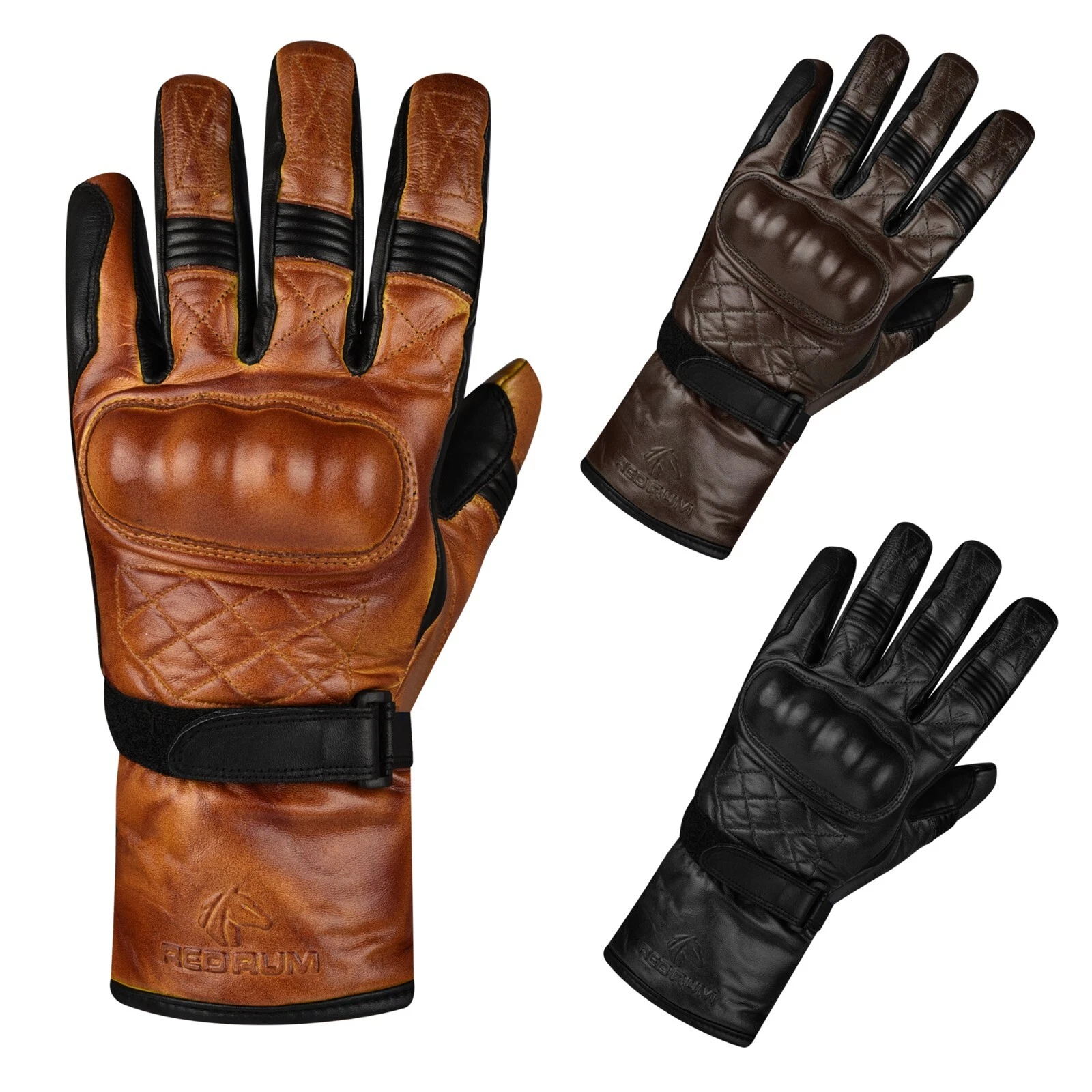 Redrum Motorbike Leather Motorcycle Gloves Waterproof Windproof Thermal