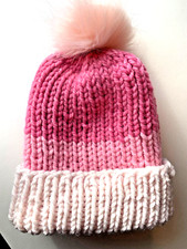 New hand-knitted by seller Children's Beanie Hat, chunky yarn, fits 2-8 yrs