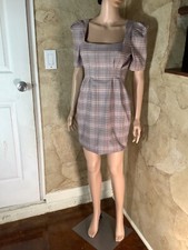 Forever 21 Puff Sleeve Square Neck  Dress - S