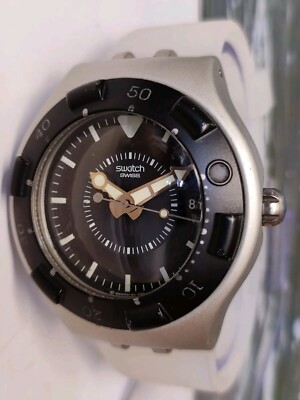 SWATCH IRONY SCUBA 200 QUARTZ BLACK DIAL AG-1999 SWISS MEN'S FULL WORKING 