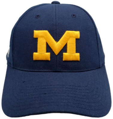 Michigan Wolverines Hat 3-D Stitched Logo Brushed Adjustable Michigan Wolverines Hat 3-D Stitched Logo Brushed Adjustable