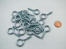 Screw eyes 45mm long Pack of 20 steel zinc plated Eye 21mm outside 13mm inside