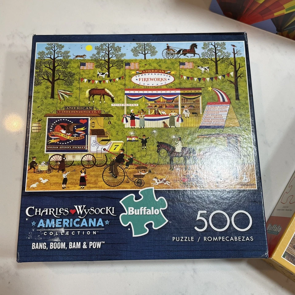 Lote de 3 Rompecabezas 2 Juegos de Búfalo y 1 Rompecabezas Aneese Foto 2 de 4