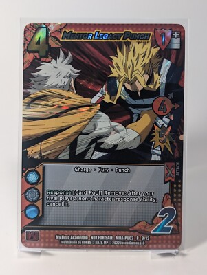 Mentor Legacy Punch Promo 9/12 UniVersus My Hero Academia Crimson Rampage