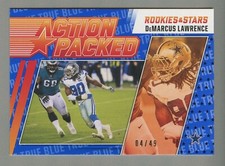 DeMARCUS LAWRENCE - 2021 ROOKIES & STARS ACTION PACKED TRUE BLUE S# 04/49