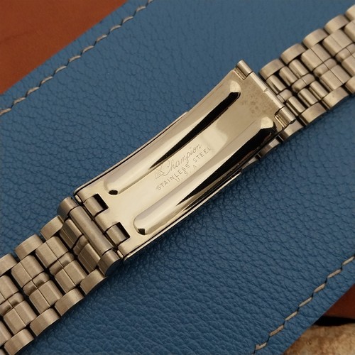 JB Champion Stainless Steel Brick Bullet Link 17.2mm Vintage Watch Band - Picture 5 of 7
