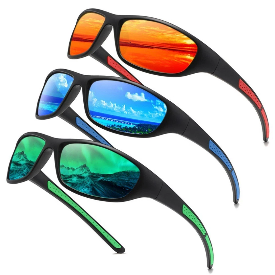Gafas de sol polarizadas para hombres mujeres ciclismo correr envolventes deportes parasoles Foto 2 de 4