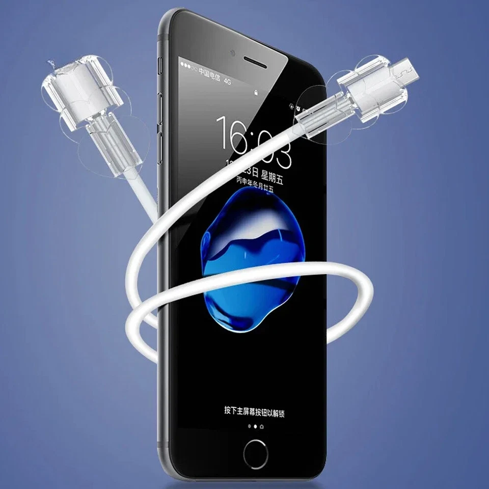 1x Transparent Data Cable Protector Cable Winder Cover Sleeve Wire TPU Wrap Clip - Image 4 of 4