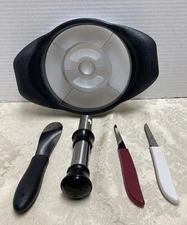5 Pc LotPampered Chef Tools Pineapple Corer Cutter, Spreader,apple Corer 2 Knife