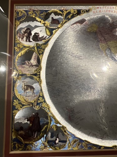 Western Hemisphere Foil Map (Framed 13 X 11) - Picture 5 of 7