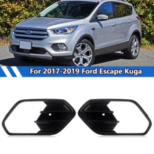 Passenger Driver Side Bumper Fog Light Lamp Cover For Ford Escape Kuga 2017-2019