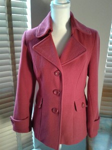 cranberry wool coat