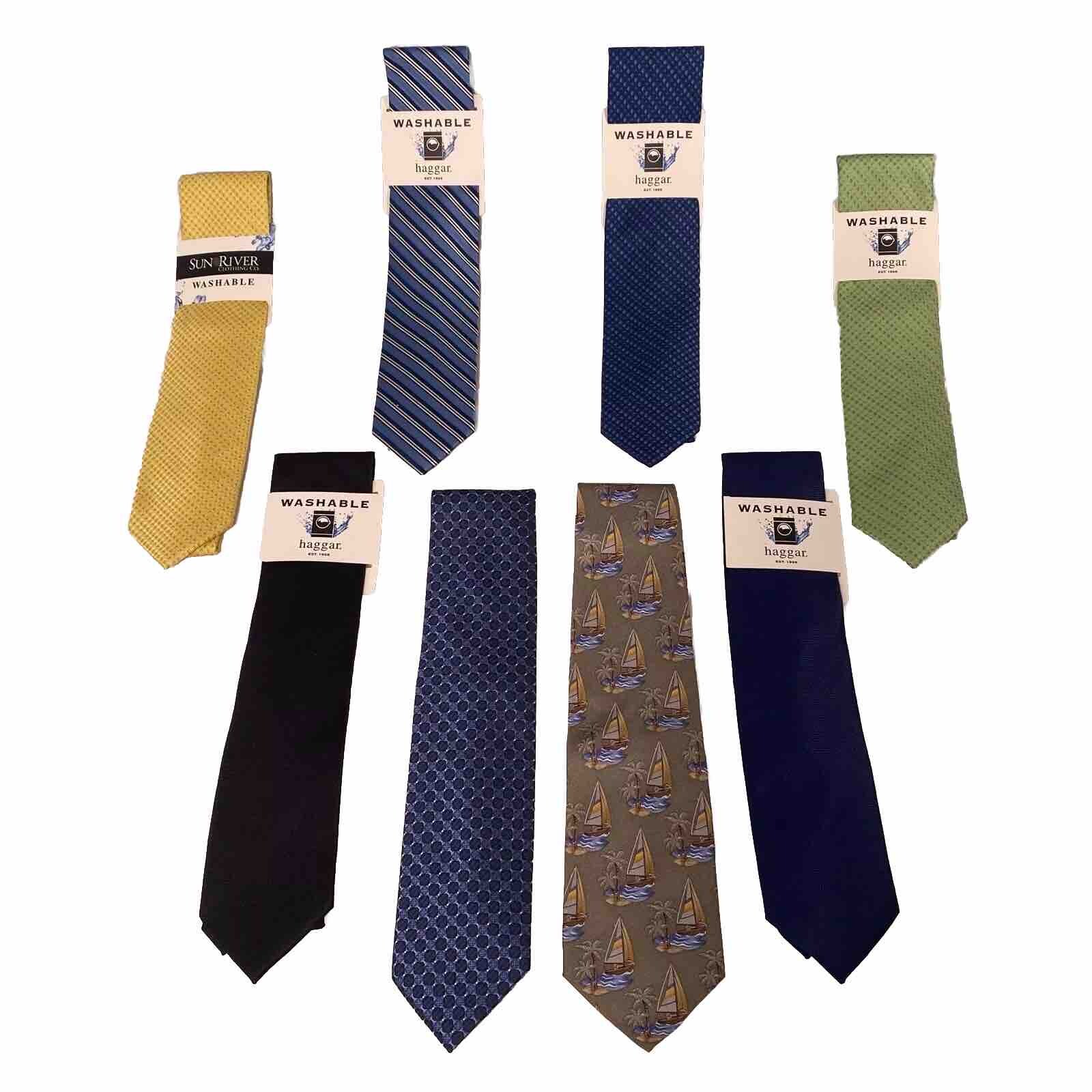 8!  EIGHT! Haggar Men's Neck Ties Great Variety of ties for any occasion
