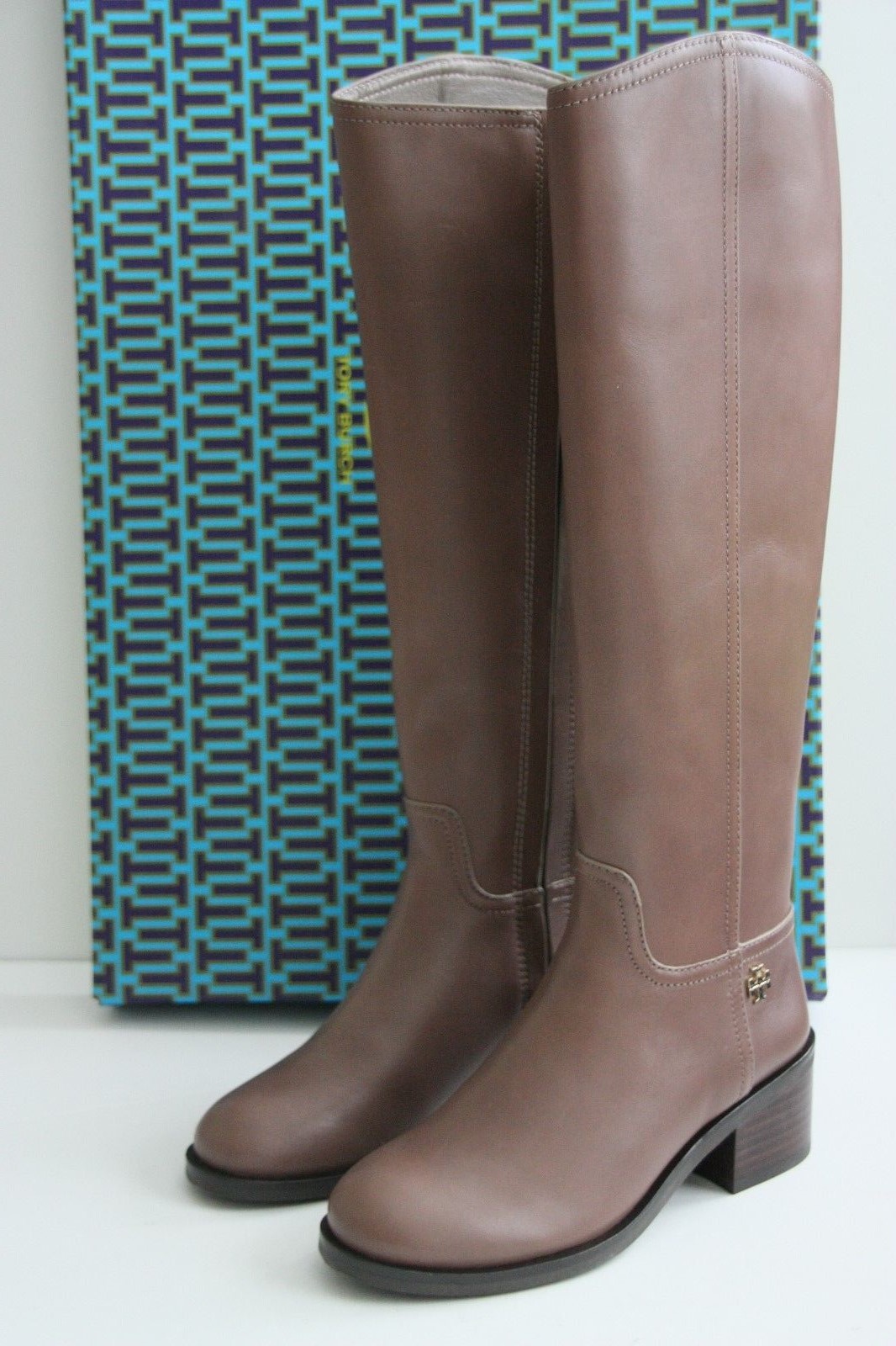 Nueva Tory Burch Fulton Sedosa Cuero Topo marrón botas hasta la rodilla 55mm 5 35 Nueva Tory Burch Fulton Sedosa Cuero Topo marrón botas hasta la rodilla 55mm 5 35