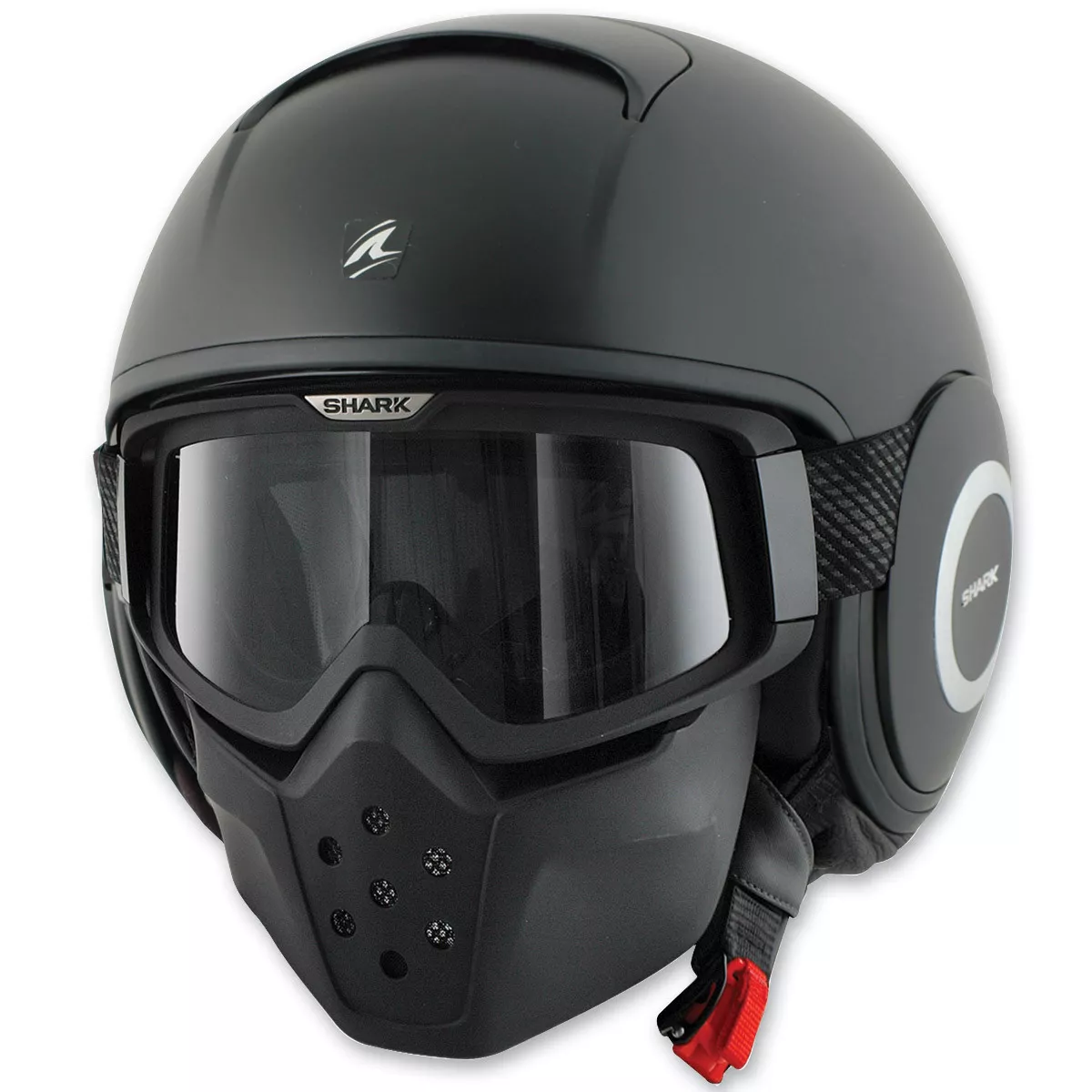 Casque de sport Shark Helmets Casque moto jet Street Drak - Noir mat