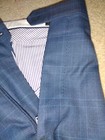 Men's French Blue Glen Plaid Dress Pants From J Hilburn Size 38 X 30 — photo 4