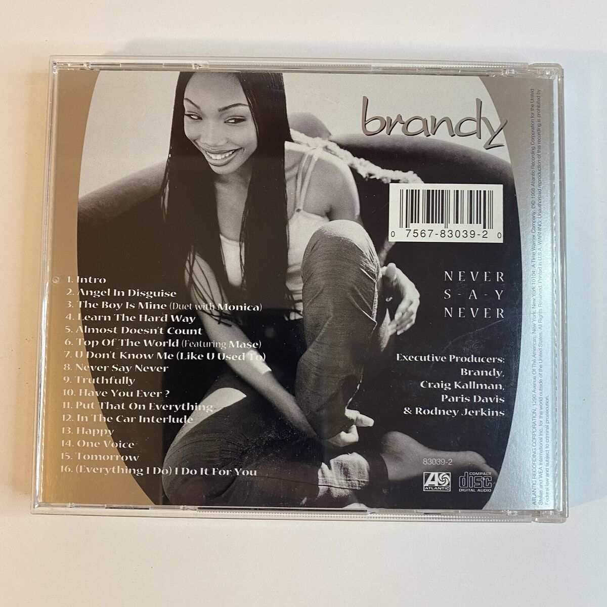 Never Say Never by Brandy (CD, 1998, Atlantic) R&B Soul The Never Say Never by Brandy (CD, 1998, Atlantic) R&B Soul The