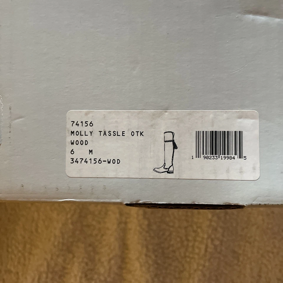 Nueva Bota Frye Molly Borla Sobre la Rodilla OTK Marrón Gamuza Talla 6 Nueva en Caja Foto 4 de 4