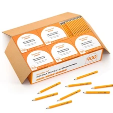 Shuttle Art 900 Pack #2 HB Golf Pencils, Wood-cased 3.5” Mini Pencils Bulk,