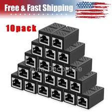 RJ45 Inline Coupler Cat6 Cat5e Cat5 Ethernet LAN Network Cable Adapter 10 PACK