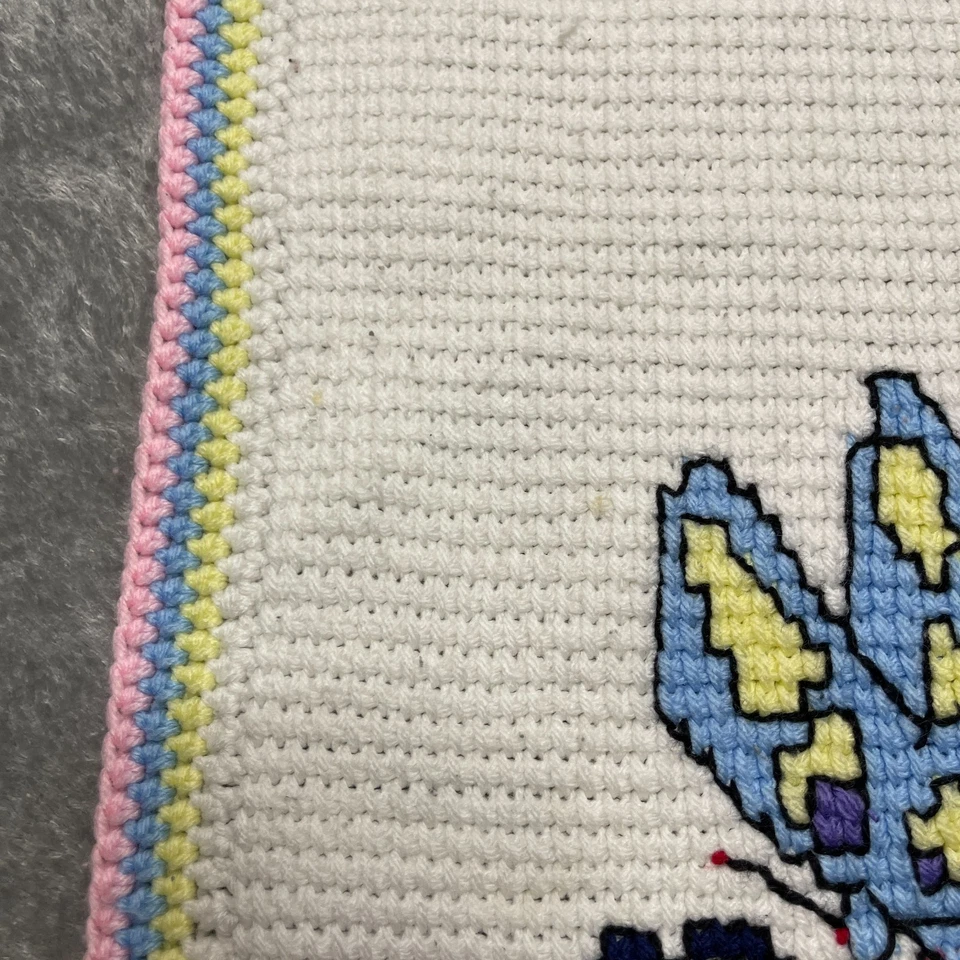 Hecho a mano ganchillo Winnie Pooh tigger Eeyore lechón colorido brillante bebé afgano Foto 3 de 4