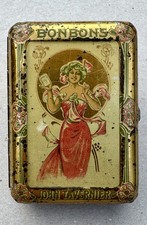 Boîte en tôle lithographiée Bonbons John Tavernier / Vers 1900