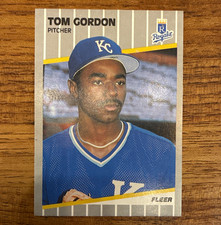 Fleer 1989 Fleer Tom Gordon Kansas City Royals #284 MLB Baseball Rookie Card. rookie card picture