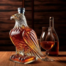 Unique Eagle Whiskey Glass Decanter Bottle Exquisite Decor Gifts For Men Dad US