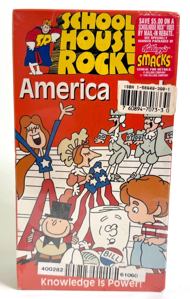 SCHOOL HOUSE ROCK : AMERICA & MULTIPLICATION VHS | NEW & SEALED | CARTOON LOT - Image 2 of 3