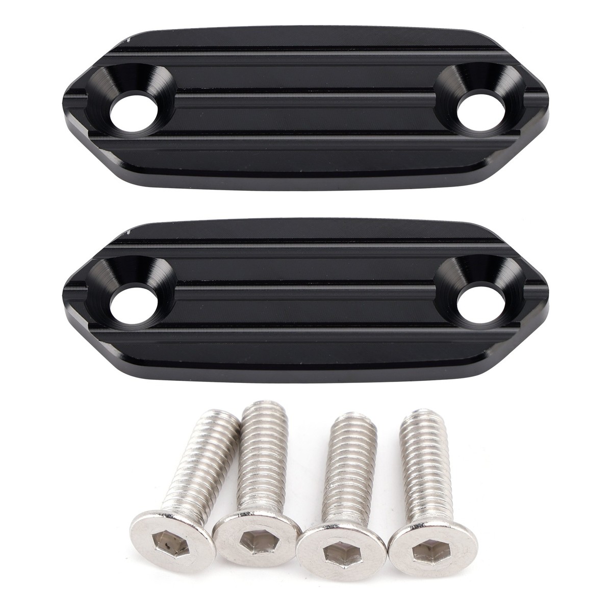 Black mirror delete blanking plates fits Kawasaki ZX6-R ZX6R ZX636