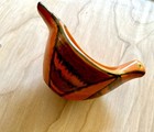 Vintage 1960s Bird Bowl Alvino Bagni Ceramic Orange and Black 6” Wide Italy Art — photo 6