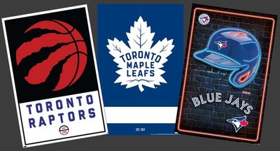 TORONTO SPORTS 3-POSTER COMBO Maple Leafs, Raptors, Blue Jays