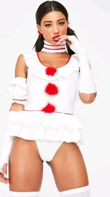 Forplay x FashionNova Pennywise IT One Piece Sexy Clown Jumpsuit Costume XS