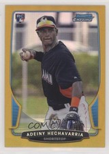 2013 Bowman Chrome Gold Refractor 25/50 Adeiny Hechavarria #23 6ns