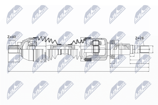 Nty Antriebswelle NPW-VV-044 FüR Volvo-image