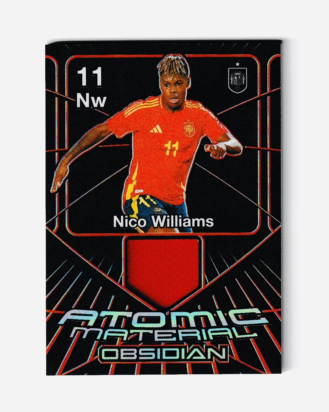 Fútbol Obsidiana Panini 2024-25 - Reliquia Material Atómico Nico Williams /99 - España