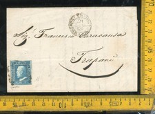 Sicilia 2 Grana 1859 Palermo x Trapani con Testo Lusso Diena MJ 905