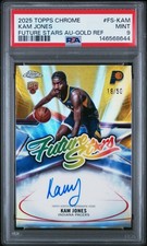 2025 TOPPS CHROME FUTURE STARS AUTOS GOLD REFRACTOR KAM JONES 18/50 PSA 9