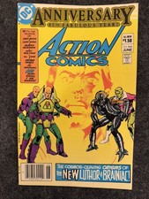 ACTION COMICS #544 🔑 1st Lex Luthor Warsuit & Robot Brainiac NEWSSTAND VF_NM