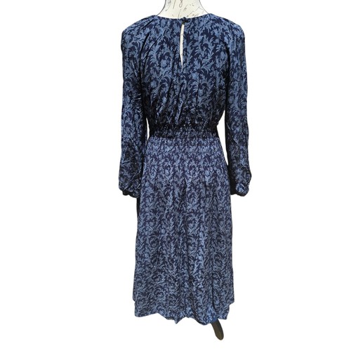 Madewell Abito Midi Smocked Maniche a Bolla in Floreale Manica Lunga Taglia S - Foto 4 di 13