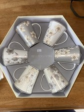 Belleek Living Pottery Six Mugs Set Bay Flowers 7911